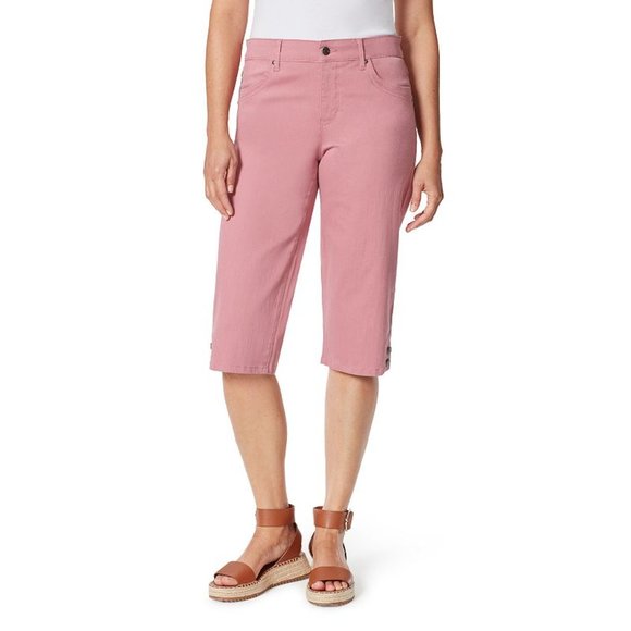 Women's Gloria Vanderbilt Kaia Denim Skimmer Shorts, Size: 6, Pink - Picture 1 of 2